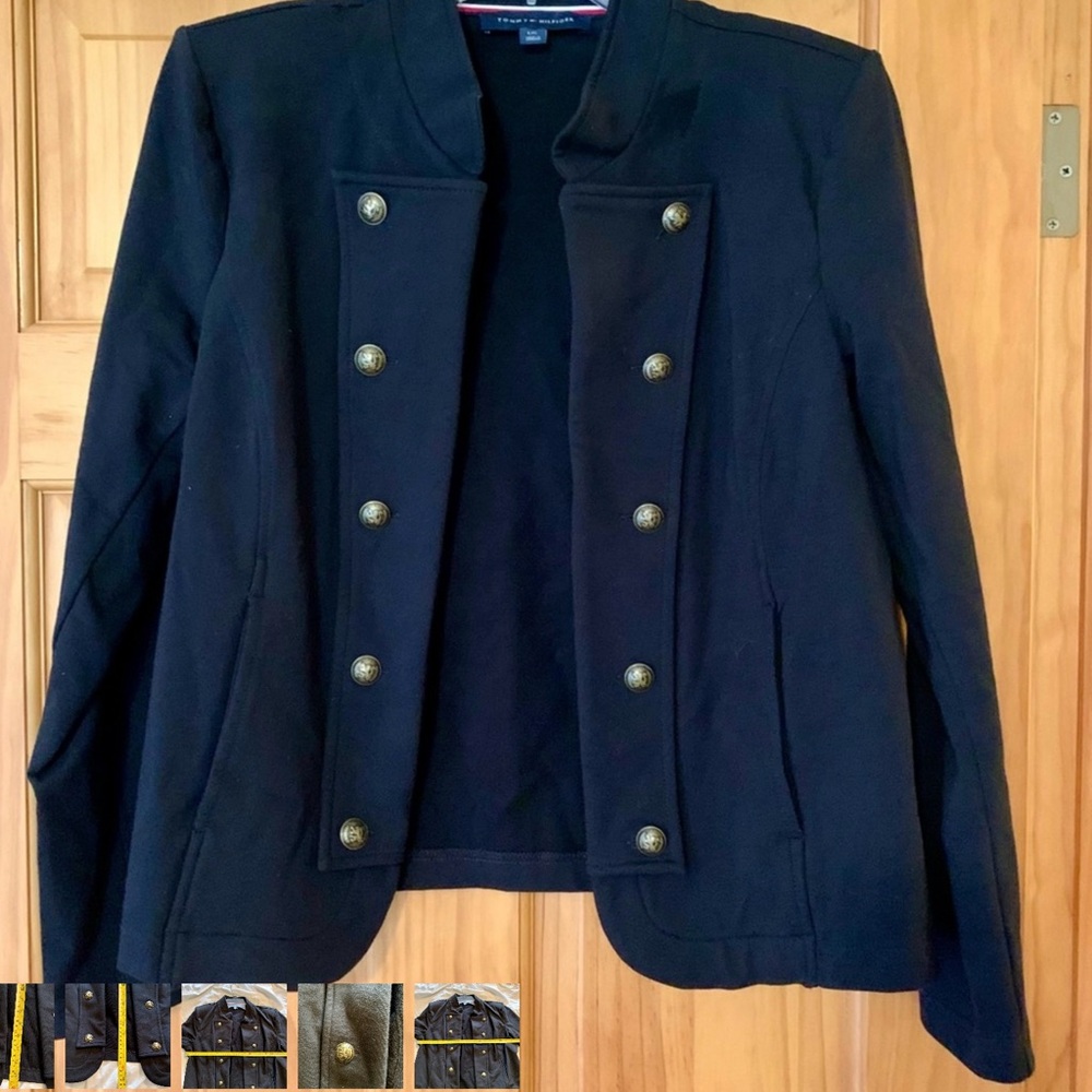 Tommy Hilfiger Black Military Inspired with Gold Buttons - Picture 1 of 4